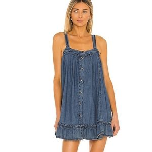 Free People Wild One Denim Mini Dress XS